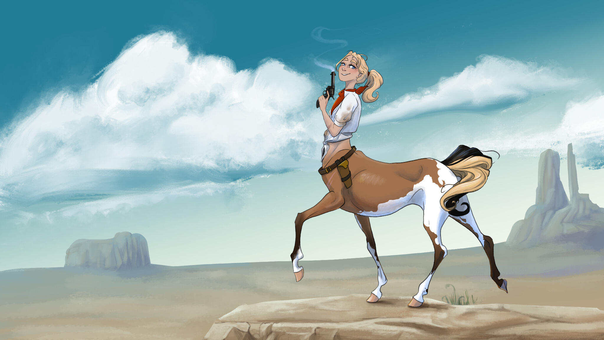 a stylized illustration for a fellow artist on Instagram