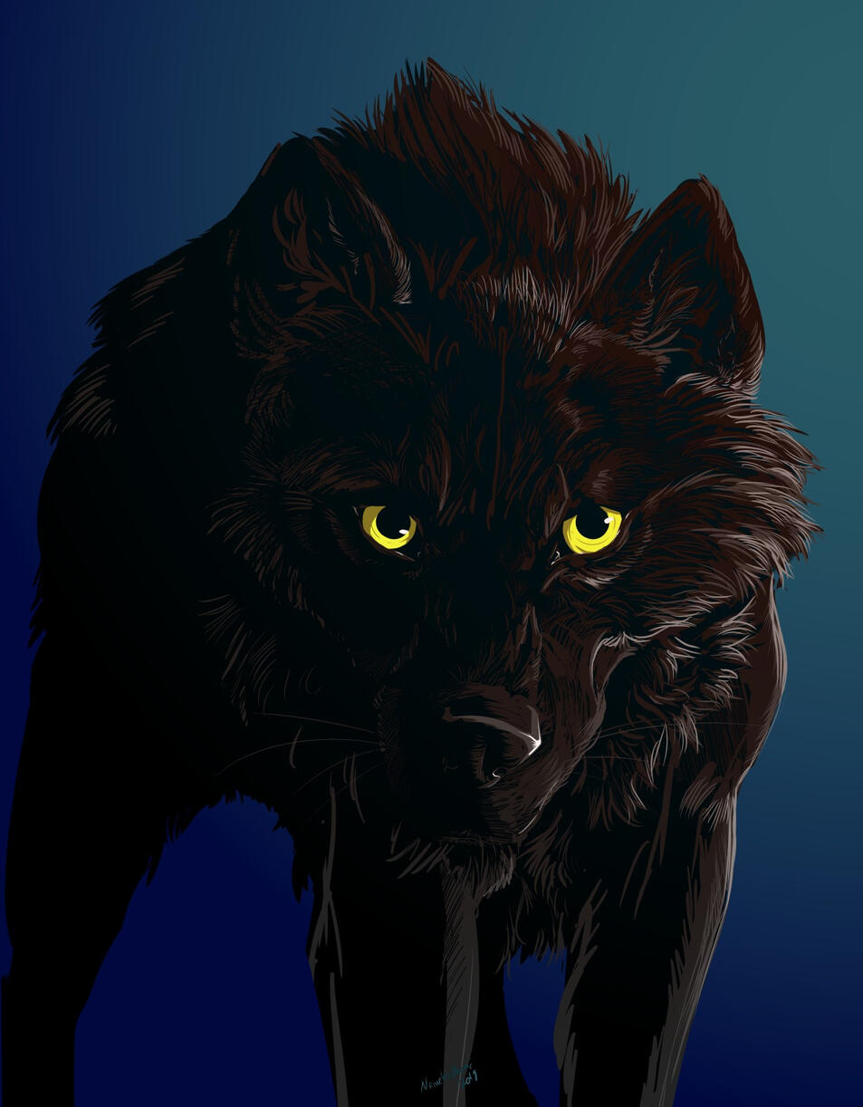 This illustration was a style challenge for myself, I used only one type of brush and never erased a ling.